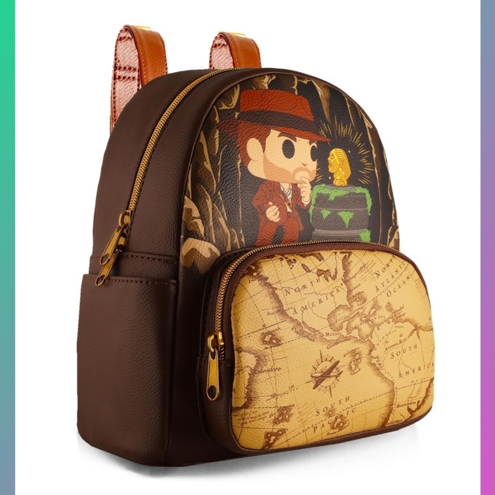 Disney Funko Indiana Jones Faux Leather Mini Backpack